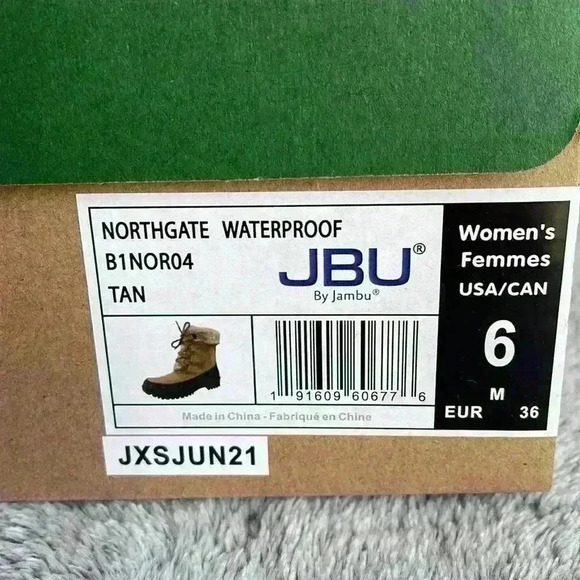 Jambu Northgate Faux Fur Trim Boot in Tan Size 6 NIB - Picture 2 of 7